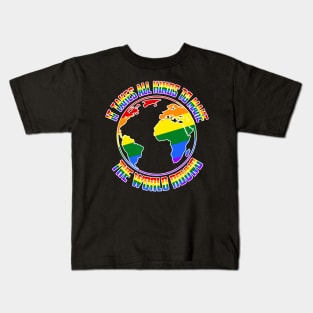 It Takes All Kinds To Make The World Round Pride Kids T-Shirt